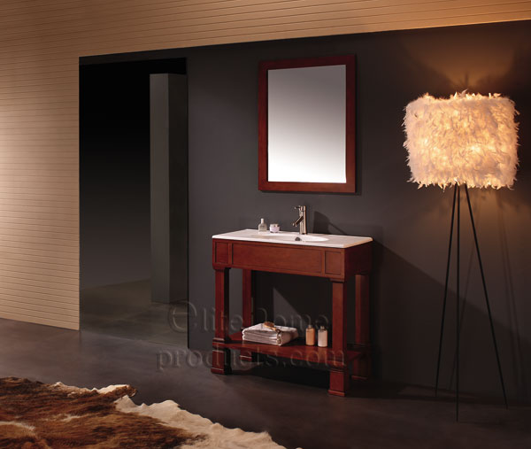 Modern Design Bathroom Vanity W.Rustic Red Color K004