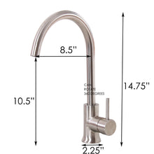 Load image into Gallery viewer, ELITE Satin Nickel Finish Single Handle Kitchen Faucet K12SN