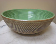 Load image into Gallery viewer, Unique Soft-Green Hand-Made Textures Ceramic Sink L8042