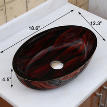 Load image into Gallery viewer, Elite Molten Lava Glass Vessel Bathroom Sink Newest Design 184E