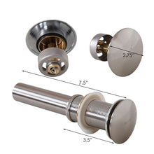 Load image into Gallery viewer, ELITE  Brushed Nickel Pop-Up Drain With Out Overflow P01BN
