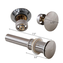 Load image into Gallery viewer, ELITE Brushed Nickel Pop-Up Drain With Out Overflow P01BN