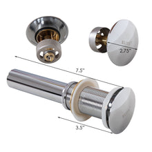 Load image into Gallery viewer, ELITE Pop-Up Drain With Out Overflow for Glsss Sink,Ceramic Sink