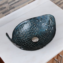Load image into Gallery viewer, ELITE Pattern Tempered Glass Bathroom Vessel Sink Pacific Whale