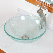 Load image into Gallery viewer, ELITE Transparent Cracking Style Bathroom Glass Vessel Sink S25