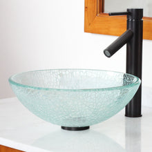 Load image into Gallery viewer, ELITE 14" Small Cracking Style Bathroom Glass Vessel Sink S25S