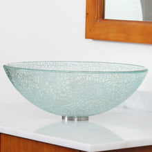 Load image into Gallery viewer, ELITE Transparent Cracking Style Bathroom Glass Vessel Sink S25