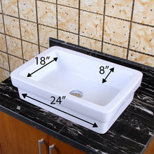 Load image into Gallery viewer, ELITE Double Layers Modern Design Ceramic Porcelain Bathroom Sink 601