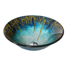 Load image into Gallery viewer, ELITE Modern Design Tempered Glass Bathroom Vessel Sink 1309