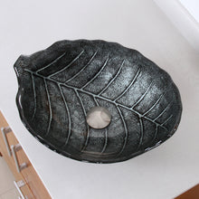 Load image into Gallery viewer, ELITE Leaves Style Design Tempered Glass Bathroom Sink Winter