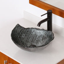 Load image into Gallery viewer, ELITE Leaves Style Design Tempered Glass Bathroom Sink Winter