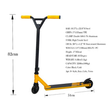 Load image into Gallery viewer, Complete Trick Scooter Freestyle Aircraft Aluminum Entry Level Gold