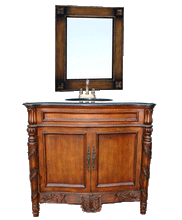 Load image into Gallery viewer, Bathroom Vanity W.Galaxy Black Granite Countertop & Mirr FW2093
