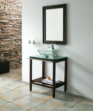 Load image into Gallery viewer, Modern Clear Tempered Glass Vanity Set w. Chrome Waterfal FW2136