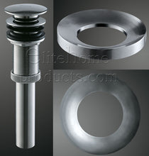 Load image into Gallery viewer, Stainless Steel Pop-Up Drain and Mounting Ring P01SS