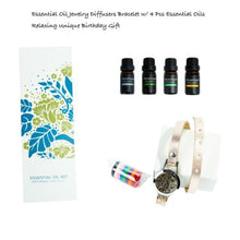 Load image into Gallery viewer, essential Oil Jewelry Diffusers Bracelet w/ 4 Pcs Essential Oils Relaxing Unique