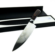 Load image into Gallery viewer, Japanese Santoku Chef Knife, High Carbon Stainless Steel Kitchen Cooking Knife