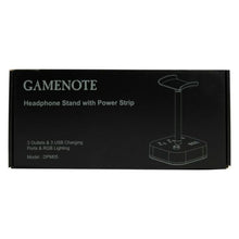 Load image into Gallery viewer, RGB Headphone Stand & Power Strip 2 in 1 Desk Gaming Headset Holder