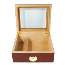 Load image into Gallery viewer, Royal Glass-Top Cigar Humidor - Desktop Humidifier Storage Box for 25-50 Cigars