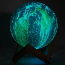 Load image into Gallery viewer, Moon Lamp Kids Night Light,5.9 Inch Galaxy Lamp 16 Colors LED 3D with Wood Stand