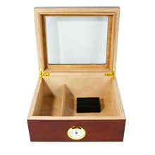 Load image into Gallery viewer, Royal Glass-Top Cigar Humidor - Desktop Humidifier Storage Box for 25-50 Cigars