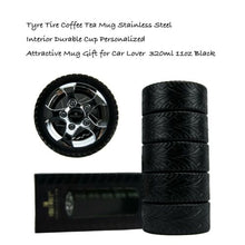 Load image into Gallery viewer, Tyre Tire Coffee Tea Mug Stainless Steel Interior Durable Cup Car Lover 320ml