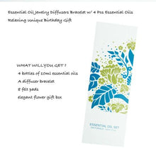 Load image into Gallery viewer, essential Oil Jewelry Diffusers Bracelet w/ 4 Pcs Essential Oils Relaxing Unique