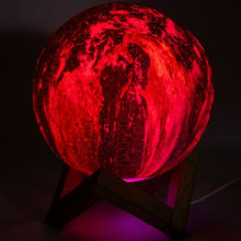 Load image into Gallery viewer, Moon Lamp Kids Night Light,5.9 Inch Galaxy Lamp 16 Colors LED 3D with Wood Stand