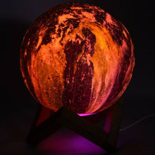 Load image into Gallery viewer, Moon Lamp Kids Night Light,5.9 Inch Galaxy Lamp 16 Colors LED 3D with Wood Stand