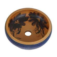 Load image into Gallery viewer, Sapphire Glaze Porcelain Ceramic Bathroom Sink ELIMAX&#39;S 2008
