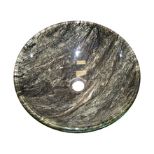 Load image into Gallery viewer, Double Layers Glass Sink With Aged Tree Skin Pattern Textur GD21
