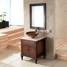 Load image into Gallery viewer, Tempered Glass Vessel Sink w. Gold Pattern Y43