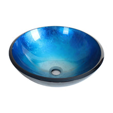 Load image into Gallery viewer, ELITE Tempered Glass Vessel Sink w. Unique Hand Painting Pattern 1203
