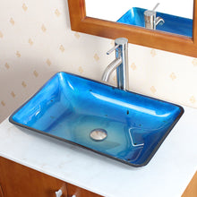 Load image into Gallery viewer, ELITE Tempered Glass Vessel Sink w. Unique Hand Painting Pattern 1206
