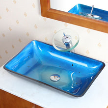 Load image into Gallery viewer, ELITE Tempered Glass Vessel Sink w. Unique Hand Painting Pattern 1206
