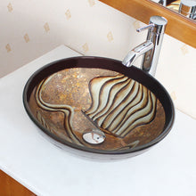 Load image into Gallery viewer, Tempered Glass Vessel Sink  W. Hand Painting Pattern 1209
