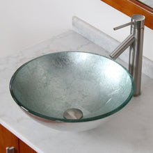 Load image into Gallery viewer, ELITE  Tempered Glass Bathroom SinK And Faucet Combo 1308+2659BN
