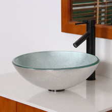Load image into Gallery viewer, ELITE Tempered Glass Bathroom SinK And Faucet Combo 1308+2659ORB
