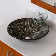 Load image into Gallery viewer, ELITE  Bathroom Vessel Sink and Waterfall Faucet Combo 1311+F22TC
