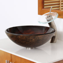 Load image into Gallery viewer, ELITE Modern Design Tempered Glass Bathroom Vessel Sink 1402
