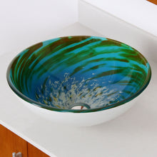 Load image into Gallery viewer, ELITE Modern Design Tempered Glass Bathroom Vessel Sink 1405
