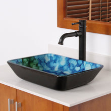 Load image into Gallery viewer, ELITE Rectangle Cloud Style Art Tempered Glass Vessel Sink 1406
