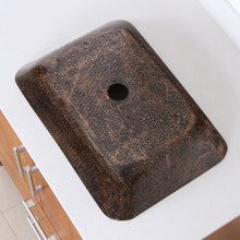 Load image into Gallery viewer, ELITE Rectangle Artistic Bronze Tempered Glass Vessel Sink 1409
