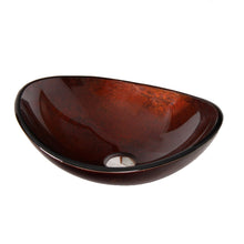 Load image into Gallery viewer, ELITE Unique Oval Artistic Bronze Tempered Glass Sink 1411
