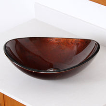 Load image into Gallery viewer, ELITE Unique Oval Artistic Bronze Tempered Glass Sink 1411
