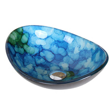 Load image into Gallery viewer, ELITE Unique Oval Cloud Style Tempered Glass Bathroom Sink 1413
