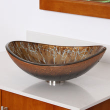 Load image into Gallery viewer, ELITE Unique Oval Artistic Bronze Tempered Glass Sink 1415
