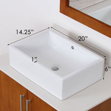 Load image into Gallery viewer, ELITE High Temperature Grade A Ceramic Bathroom Sink With Unique Rectangle Design C148
