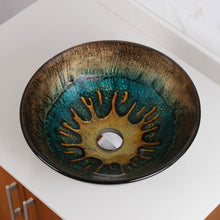 Load image into Gallery viewer, ELITE Volcanic Pattern Tempered Glass Bathroom Vessel Sink 1507
