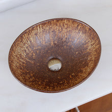 Load image into Gallery viewer, ELITE  Oval Matt Iron Ore Glaze Ceramic Bathroom Vessel Sink 1564
